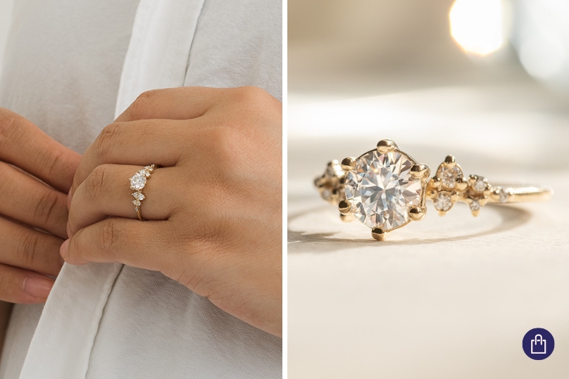 Zásnubný prsteň s lab-grown diamantmi Olha